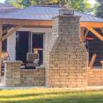 Customer pick Barrington with wing walls back view.