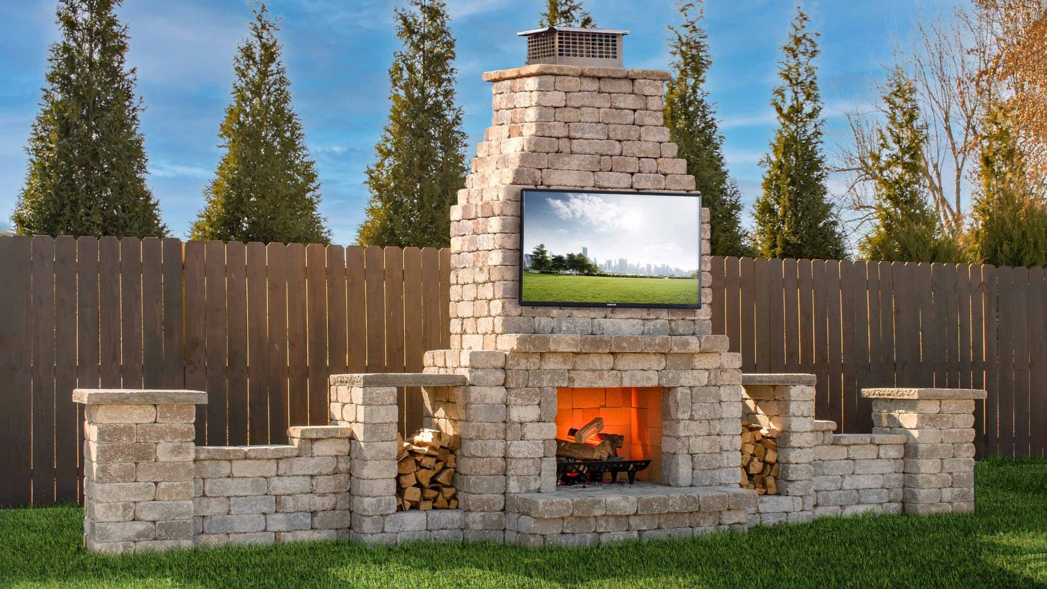 Affordable DIY Outdoor Fireplace Kits cornerstone.rocks