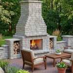 Bremley Outdoor Fireplace Kit – Standard DIY Masonry Fireplace for Backyards