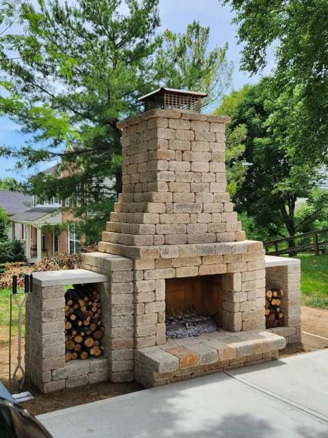 Customer built DIY fireplace kit in Cottage Buff