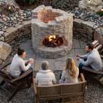 Fire Keep Large Fire Pit with Arched Opening