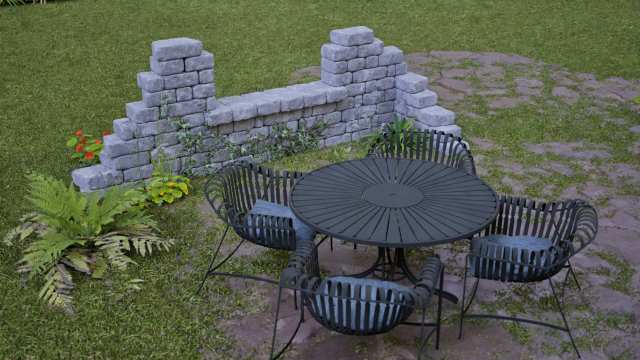 Garden Folly Window Nook Seat wall..