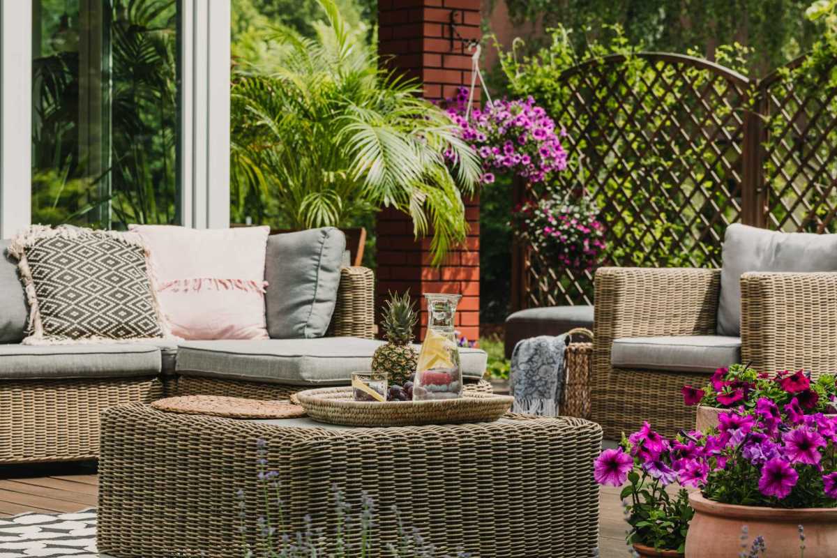 A well designed outdoor living space welcomes guests and comfort.