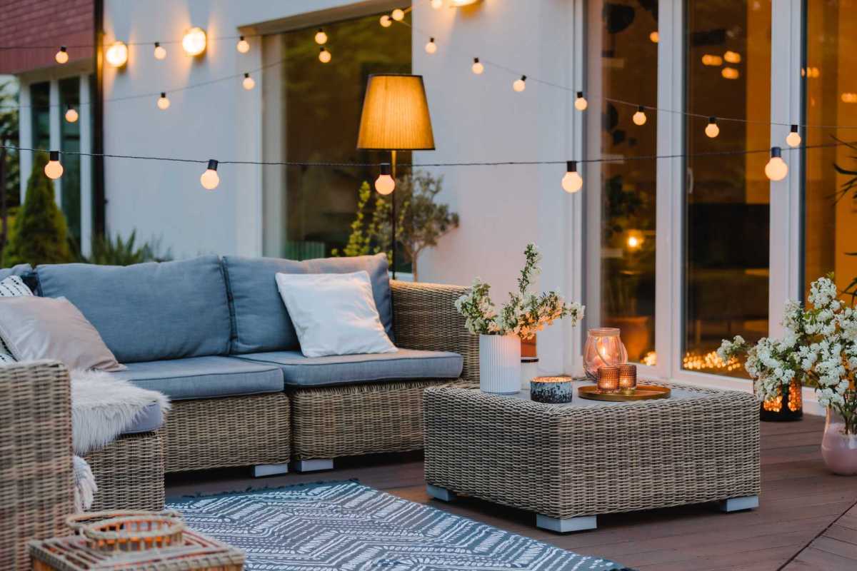Wicker patio furniture comes in traditional and modern styles.