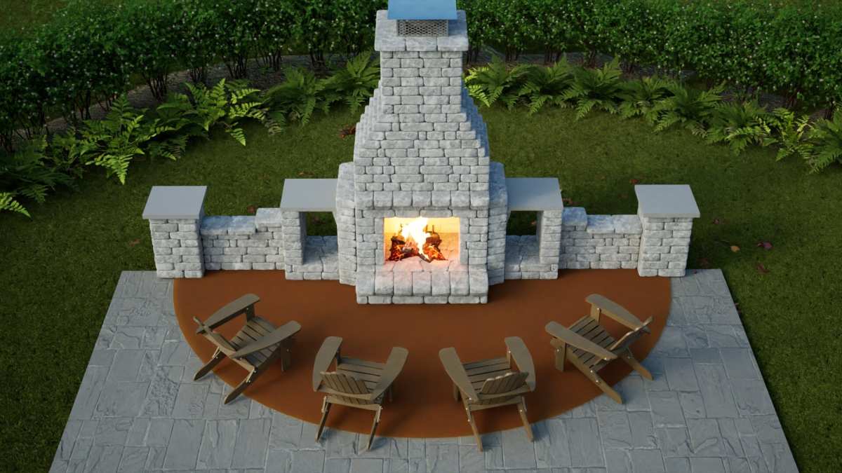 Fireplace want a half circle of seating in front of them for people to gather around.