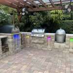 Customer build of outdoor Grill Island with DIY LED lighting.