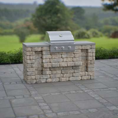 DIY outdoor kitchen modules for building custom grill, sink, storage, kamado, and pizza oven layouts