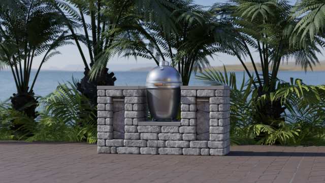 Unity C Outdoor kitchen module with Kamado.