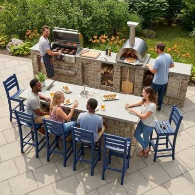 Outdoor Kitchen and Bar Party Pad