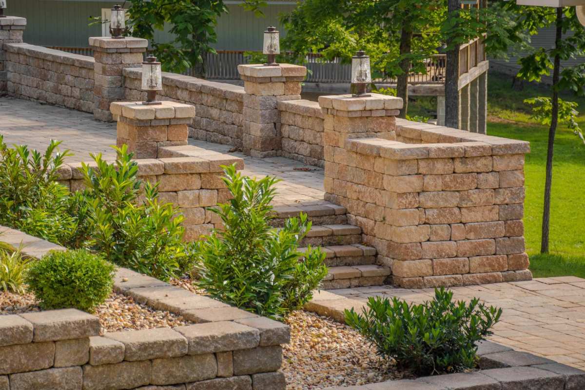 tiered outdoor patio