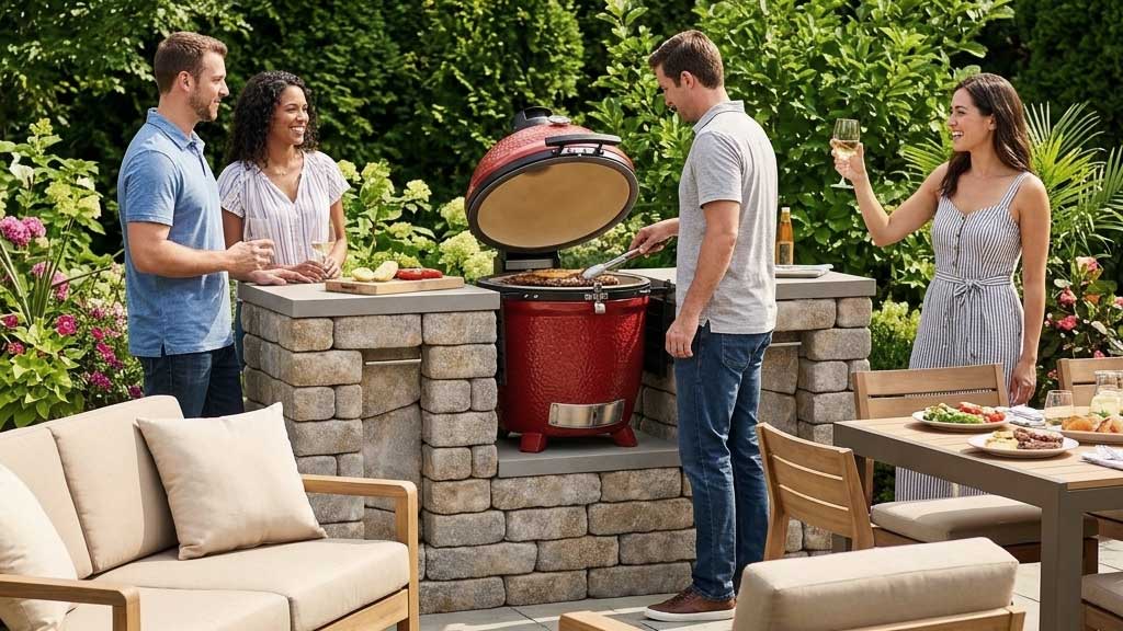 Kamado Smoker Grill Island
