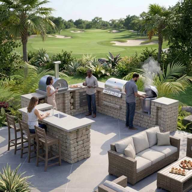outdoor kitchen