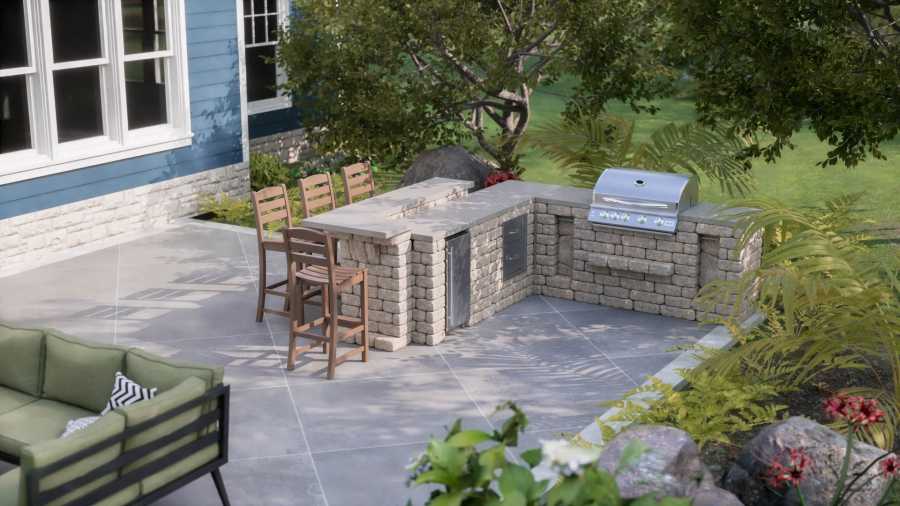 L-Shaped Outdoor Kitchen Ideas