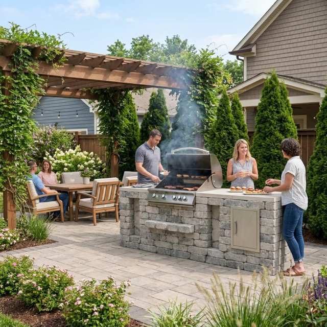 Unity G Plus stone grill island