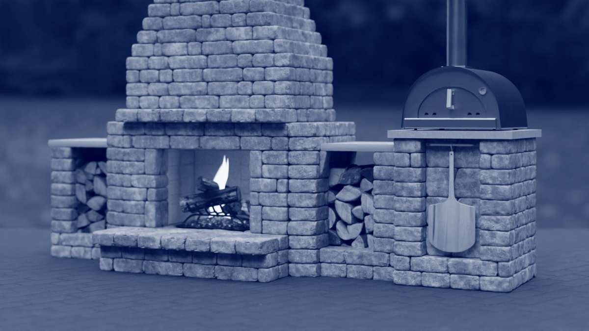 Pizza Place fireplace with pizza oven dimensions