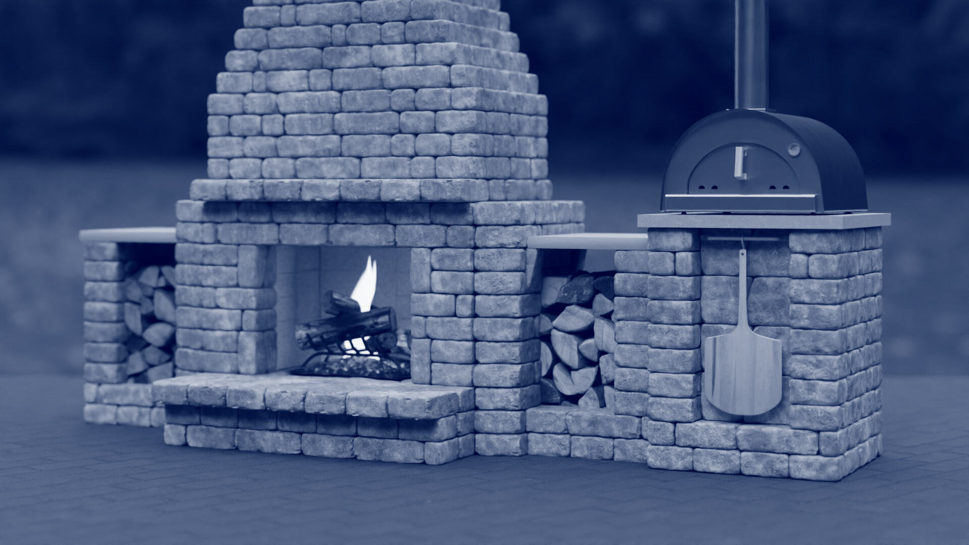 Pizza Place Fireplace with Pizza Oven Dimensions