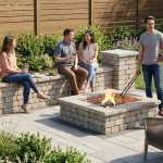 Ridgeman Classic Linear Seat Wall & Fire Pit Kit
