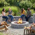 Sedgewick Curved Corner Seat Wall & Fire Pit