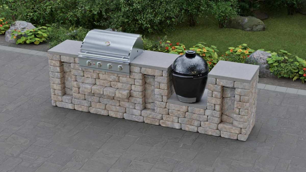Unity C Gas Grill & Kamado Grill Island Module