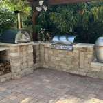Customer built outdoor kitchen using Cornerstone.rocks Unity series modules.