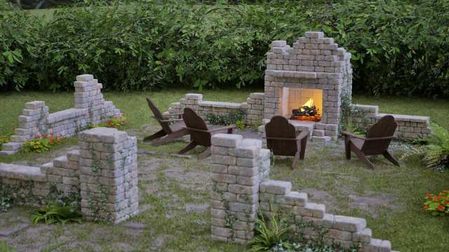 Garden Follies outdoor patio design.