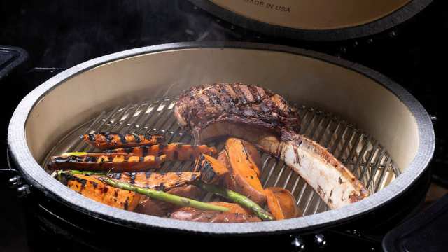 Primo Kamado Grill can cook all types of food in many techniques.