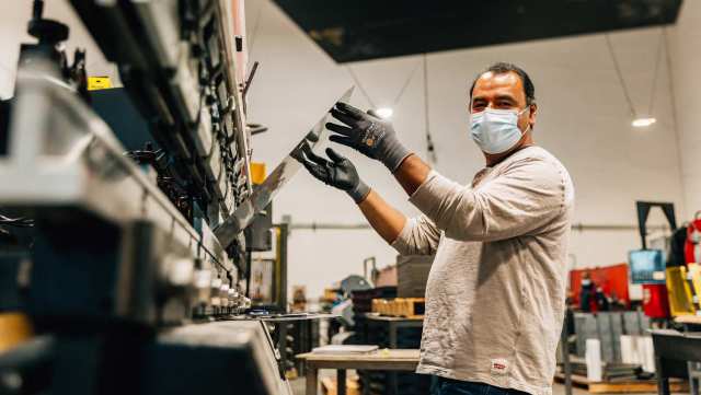 Factory Worker at Summerset Grills in California