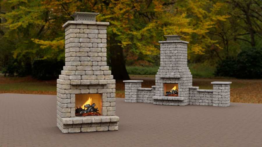 Ashford Compact Outdoor Fireplace Kit