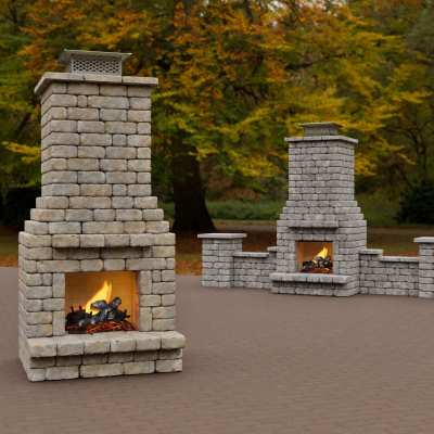 Ashford Small Outdoor Fireplace Tiny Patios