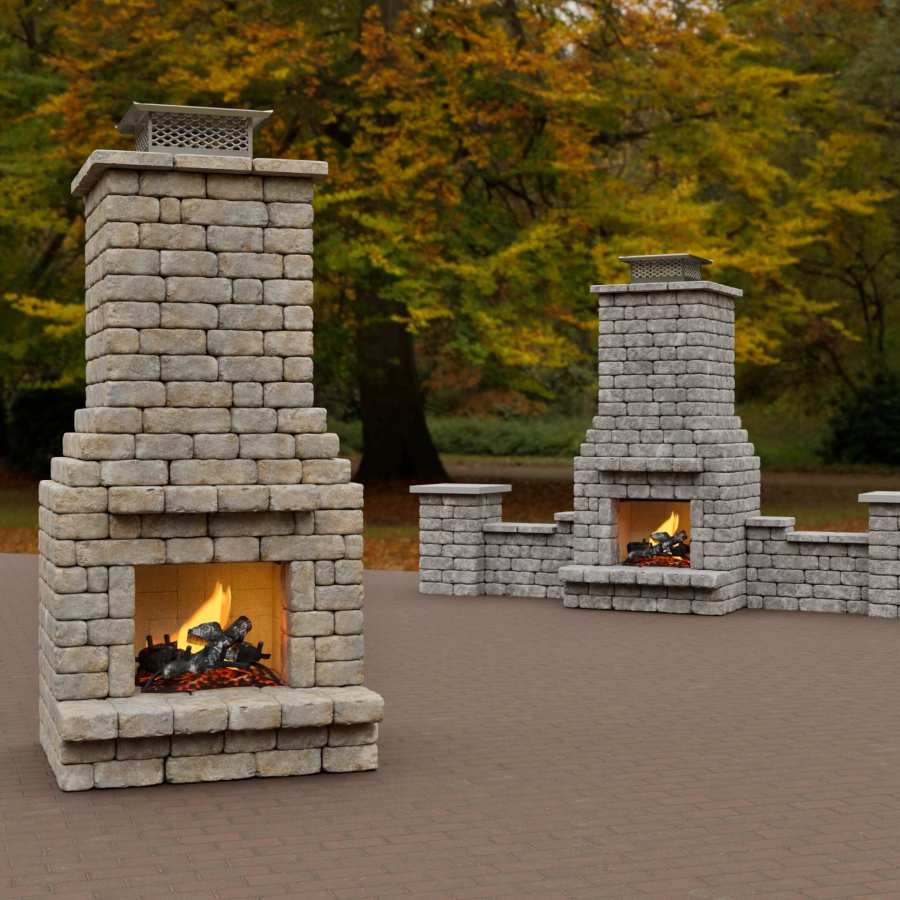 Ashford Compact Outdoor Fireplace Kit