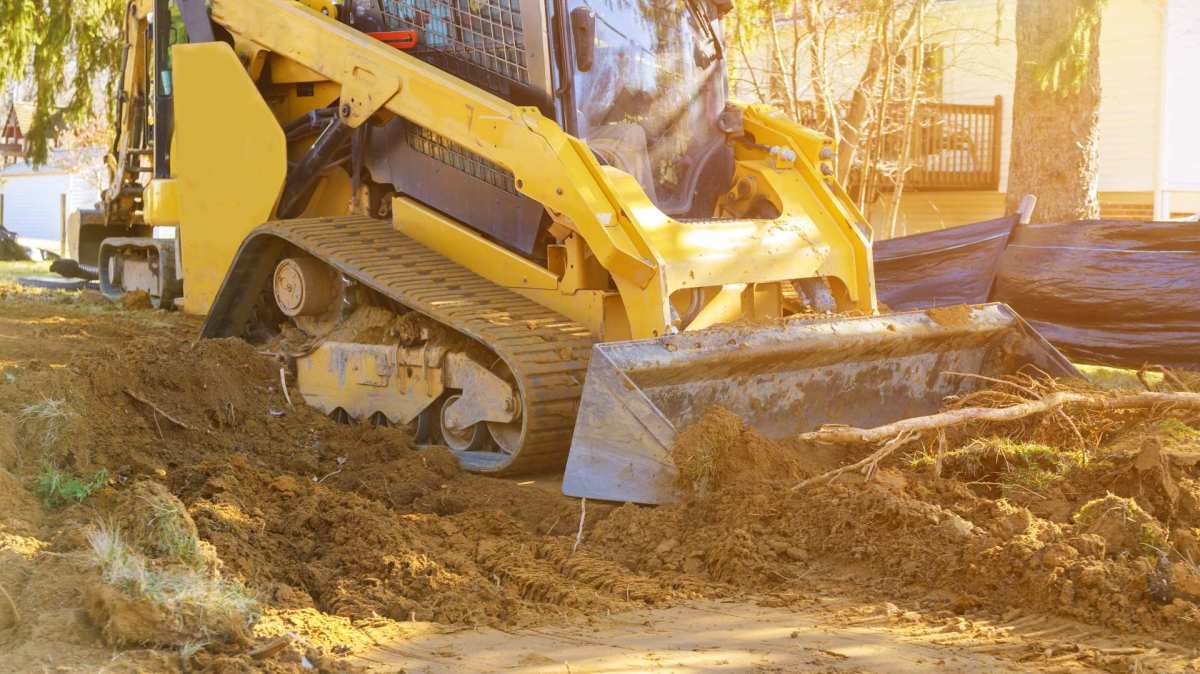 Excavation for a small residential hardscape project