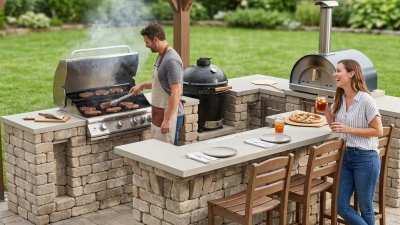 Bremley Two Sided Outdoor Fireplace- Modern Style DIY Kit