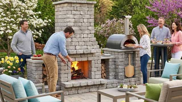 Check out your options for connecting modular kitchen kits to your fireplace
